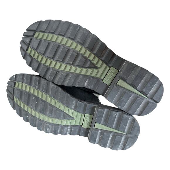 Ugg Australia Suede Sheepskin Lined Mule Clog Shoes 5397 Size 7, Black/Natural - Picture 7 of 9